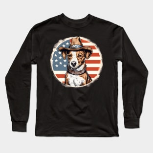 Jack Russell Terrier 4th of July Long Sleeve T-Shirt